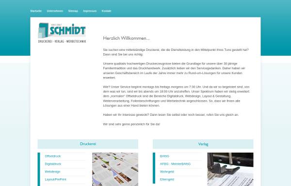 Vorschau von www.druckereischmidt.de, H.-E. Schmidt GmbH