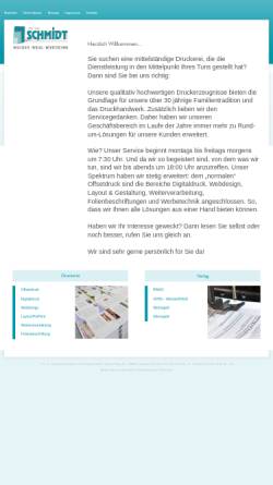 Vorschau der mobilen Webseite www.druckereischmidt.de, H.-E. Schmidt GmbH