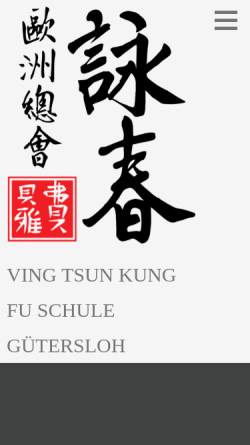 Vorschau der mobilen Webseite vingtsun-guetersloh.de, Ving Tsun Kung Fu Schule Gütersloh