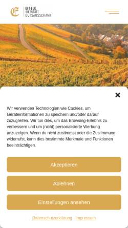 Vorschau der mobilen Webseite www.eissele-weingut.de, Weingut Eißele