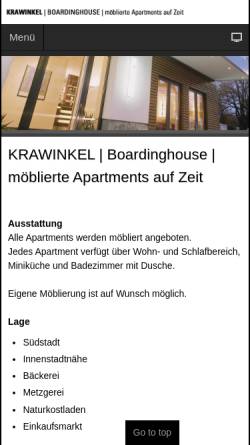 Vorschau der mobilen Webseite www.hotel-krawinkel.de, Hotel Krawinkel Paderborn