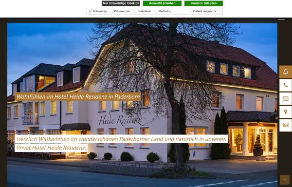 Vorschau von www.heideresidenz.de, Hotel Restaurant Heide Residenz