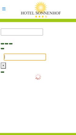 Vorschau der mobilen Webseite www.hotelsonnenhof.com, Hotel Sonnenhof