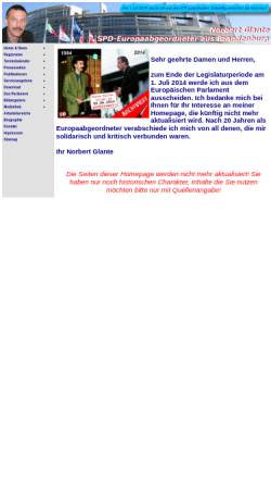 Vorschau der mobilen Webseite www.glante.de, Glante, Norbert