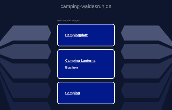 Campingplatz Waldesruh