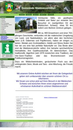 Vorschau der mobilen Webseite www.waldsieversdorf.info, Gemeinde Waldsieversdorf