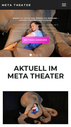 Vorschau der mobilen Webseite www.meta-theater.com, München, Meta Theater