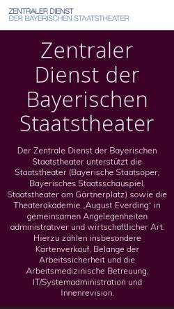 Vorschau der mobilen Webseite www.staatstheater.bayern.de, München, Staatstheater