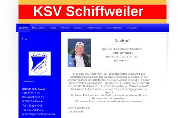 Vorschau von www.ksv-schiffweiler.de, KSV 1906 Schiffweiler e.V.
