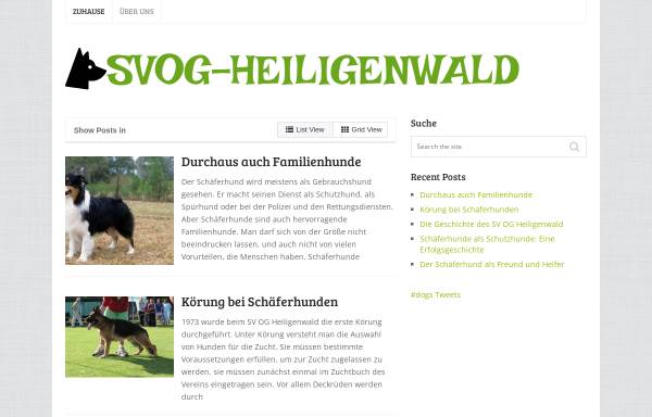 Vorschau von www.svog-heiligenwald.de, SV-OG Verein für Deutsche Schäferhunde Ortsgruppe Heiligenwald e.V.