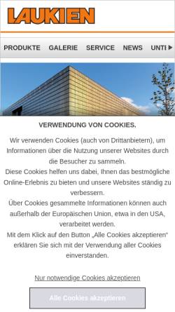 Vorschau der mobilen Webseite www.laukien.de, Hans Laukien GmbH