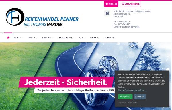 Vorschau von www.reifen-penner.de, Reifenhandel Penner