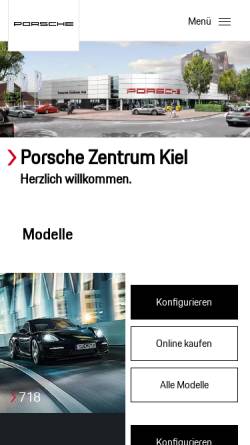 Vorschau der mobilen Webseite www.porsche-kiel.de, Schmidt & Hoffmann Sportwagen GmbH