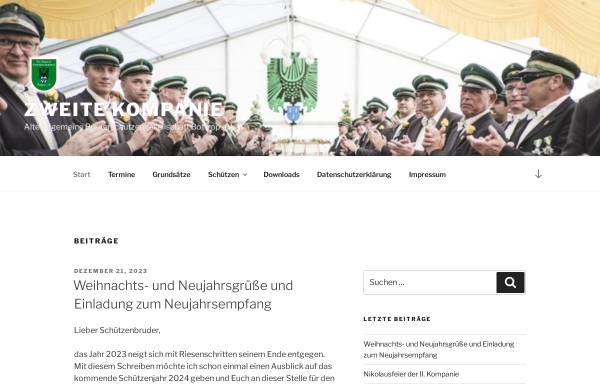 Vorschau von zweite-kompanie.de, Alte Allgemeine Bürgerschützengesellschaft Bottrop e.V. (2. Kompanie)