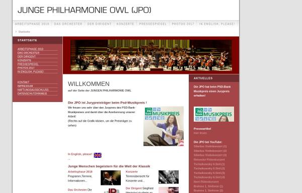 Vorschau von www.kjo-herford.de, Junge Philharmonie OWL