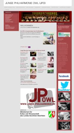 Vorschau der mobilen Webseite www.kjo-herford.de, Junge Philharmonie OWL