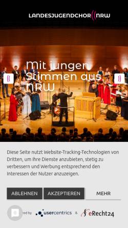 Vorschau der mobilen Webseite www.ljc-nrw.de, Landesjugendchor Nordrhein-Westfalen