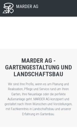 Vorschau der mobilen Webseite www.marder-ag.de, Marder AG Unternehmens- und Industrieberatung