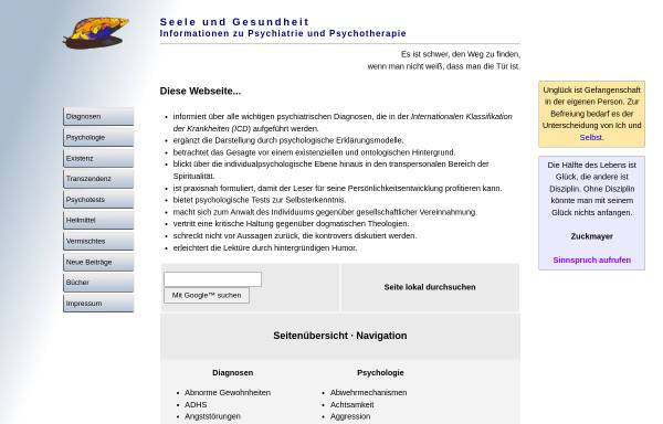 Vorschau von www.seele-und-gesundheit.de, Dr. med. Michael Depner, Facharzt für Psychiatrie und Psychotherapie