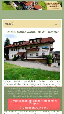 Vorschau der mobilen Webseite hotelwaldblick.com, Hotel Waldblick