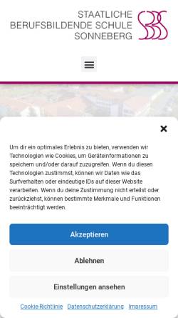 Vorschau der mobilen Webseite www.sbbs-son.de, Staatliche Berufsbildende Schule Sonneberg