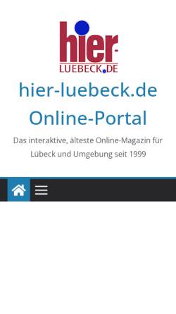 Vorschau der mobilen Webseite www.hier-luebeck.de, hier-luebeck.de
