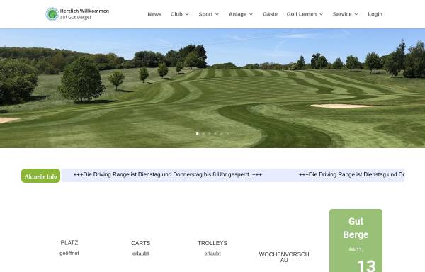 Vorschau von www.gutberge.de, Golfclub Gut Berge