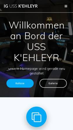 Vorschau der mobilen Webseite www.kehleyr.de, Interessengemeinschaft Star Trek USS K`ehleyr
