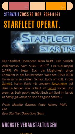 Vorschau der mobilen Webseite www.starfleet-operations.de, Starfleet Operations