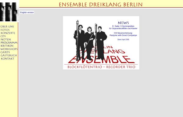 Vorschau von www.dreiklang-berlin.de, Ensemble Dreiklang Berlin