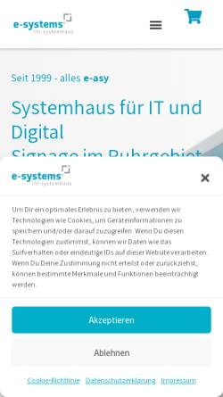 Vorschau der mobilen Webseite www.e-systems.org, E-Systems