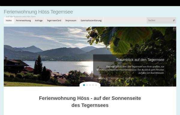 Vorschau von www.ferienwohnung-hoess-tegernsee.de, Ferienwohnung Höss