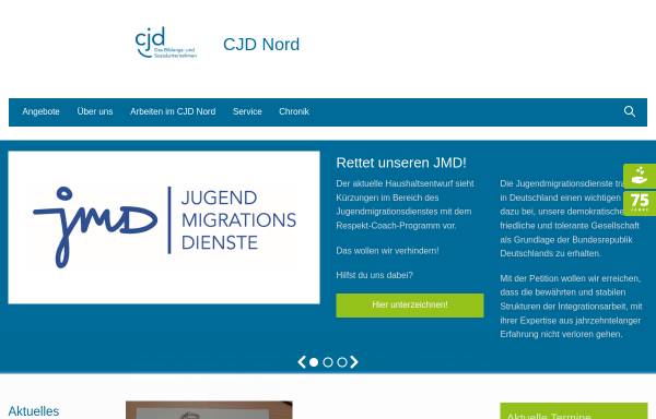 Vorschau von www.cjd-waren.de, Christliches Jugenddorfwerk Deutschlands gemeinnütziger e. V., CJD Waren (Müritz)