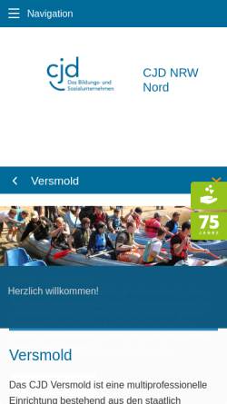 Vorschau der mobilen Webseite www.cjd-versmold.de, CJD Jugenddorf-Christophorusschule Versmold