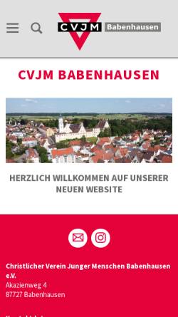Vorschau der mobilen Webseite www.cvjm-babenhausen.de, CVJM Babenhausen