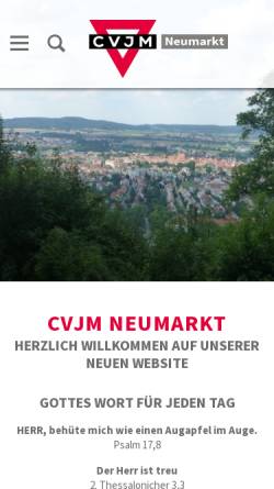 Vorschau der mobilen Webseite www.cvjm-neumarkt.de, CVJM Neumarkt