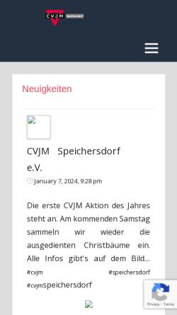 Vorschau der mobilen Webseite www.cvjm-speichersdorf.de, CVJM Speichersdorf