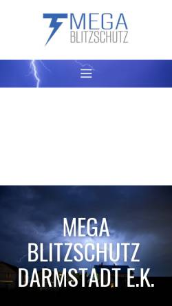 Vorschau der mobilen Webseite www.mega-blitzschutz.de, Mega-Blitzschutz