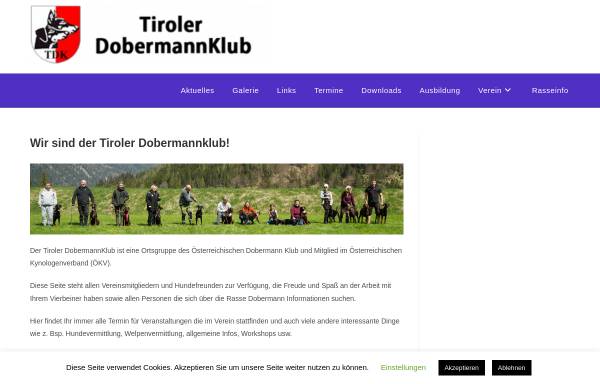 Vorschau von www.tiroler-dobermannklub.com, Tiroler Dobermannklub
