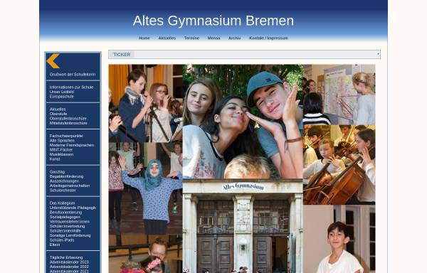 Vorschau von www.altes-gymnasium-bremen.de, Altes Gymnasium Bremen