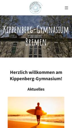 Vorschau der mobilen Webseite kippenberg-gymnasium.de, Gymnasium Kippenberg