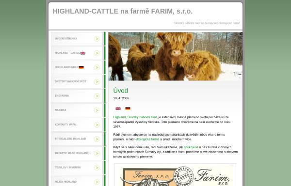 Vorschau von www.highland-cattle.eu, Farim s.r.o.