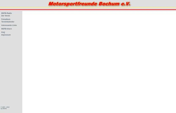 Vorschau von www.msfb.de, Motorsportfreunde Bochum e.V.
