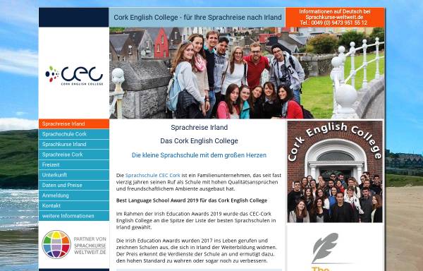 Vorschau von www.experience-irland.de, Cork English College