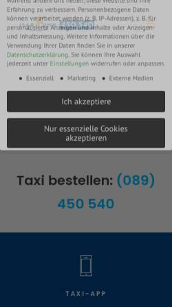 Vorschau der mobilen Webseite isarfunk.de, Isarfunk Taxizentrale