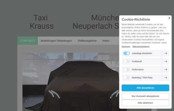 Vorschau von www.taxi-krauss.de, Taxi Krauss