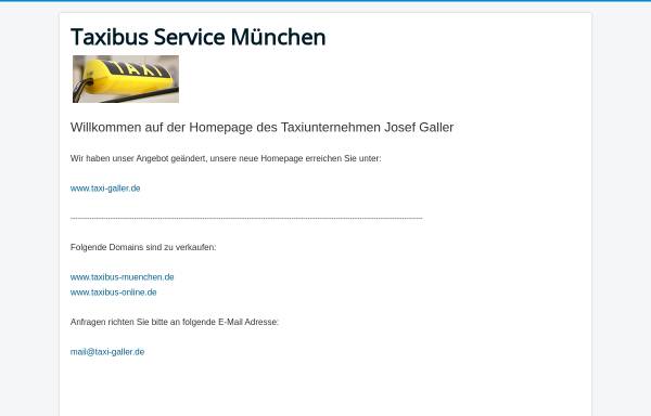 Vorschau von www.taxibus-muenchen.de, Taxibus-Unternehmen Galler