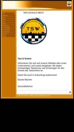 Vorschau der mobilen Webseite www.taxi-west.de, TW-Taxi-West GmbH