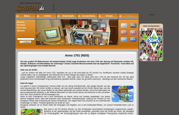 Vorschau von www.spieleflut.de, Spieleflut.de: Anno 1701 (NDS) Review