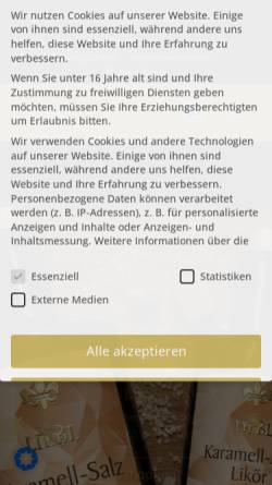 Vorschau der mobilen Webseite www.baerwurzerei-liebl.de, Bärwurzerei Liebl